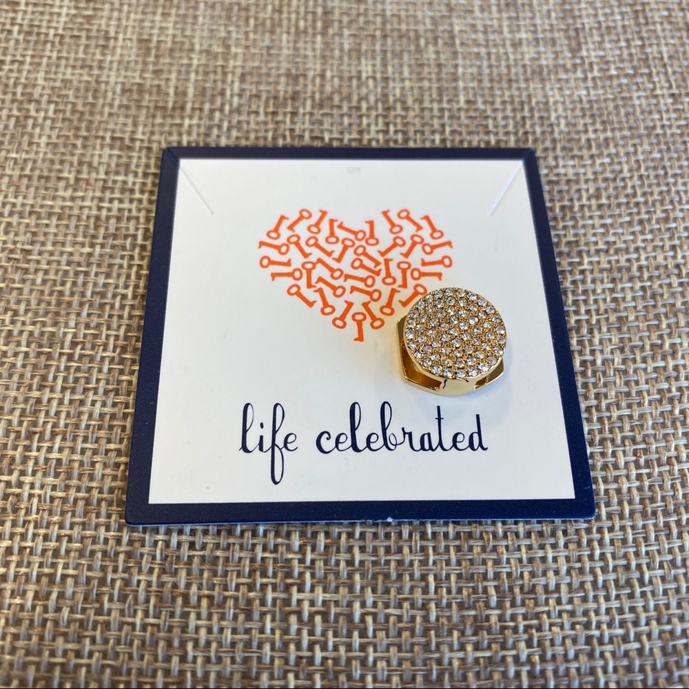 KEEP Collective Round Pave Disc Gold Charm